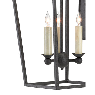 Currey & Company 5000-0169 Denison Wall Sconce in Mole Black 2