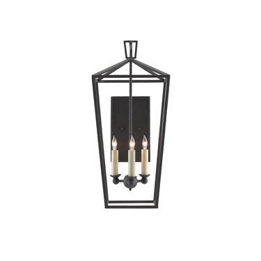 Currey & Company 5000-0169 Denison Wall Sconce in Mole Black 1