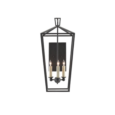 Currey & Company 5000-0169 Denison Wall Sconce in Mole Black - Crescent Harbor