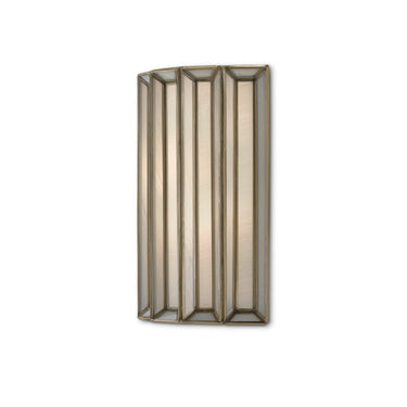 Currey & Company 5000-0175 Daze Wall Sconce in Antique Brass/White 3