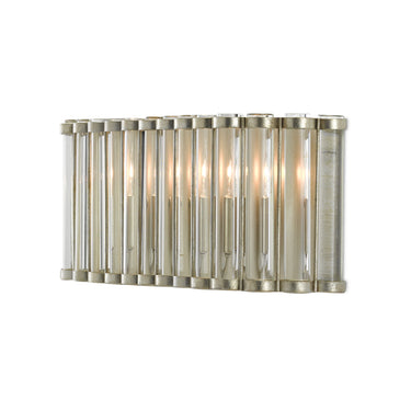 Currey & Company 5000-0187 Warwick Wall Sconce in Contemporary Silver Leaf/Clear 3