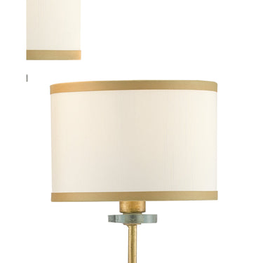 Currey & Company 5000-0192 Croydon Wall Sconce in Brass/Satin Black/White 2