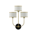 Currey & Company 5000-0192 Croydon Wall Sconce in Brass/Satin Black/White 4