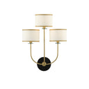 Currey & Company 5000-0192 Croydon Wall Sconce in Brass/Satin Black/White 1