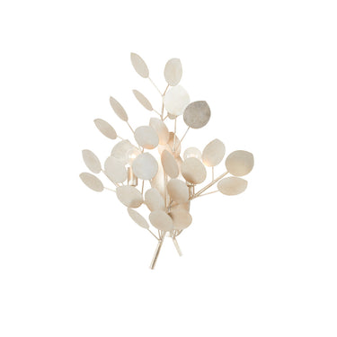 Currey & Company 5000-0198 Lunaria Wall Sconce in Contemporary Silver Leaf 3