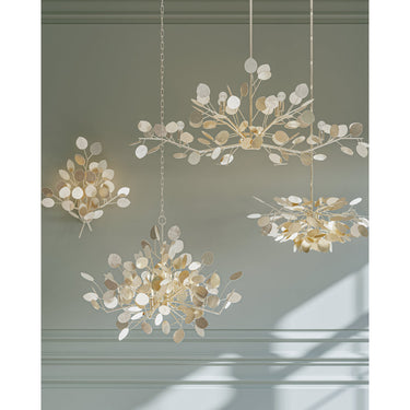 Currey & Company 5000-0198 Lunaria Wall Sconce in Contemporary Silver Leaf 4