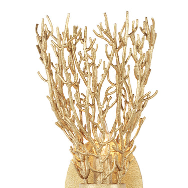 Currey & Company 5000-0200 Sea Fan Wall Sconce in Gold Gilt 2