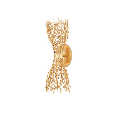 Currey & Company 5000-0200 Sea Fan Wall Sconce in Gold Gilt 3