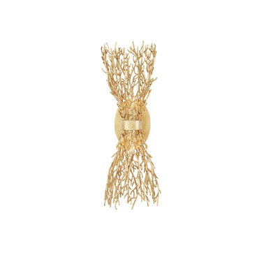 Currey & Company 5000-0200 Sea Fan Wall Sconce in Gold Gilt 1