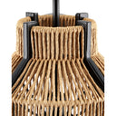 Currey & Company 5000-0203 Mali 1 Light Wall Sconce in Kraft Paper Twine/Satin Black 2