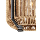 Currey & Company 5000-0203 Mali 1 Light Wall Sconce in Kraft Paper Twine/Satin Black 3