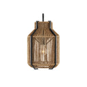 Currey & Company 5000-0203 Mali 1 Light Wall Sconce in Kraft Paper Twine/Satin Black 4