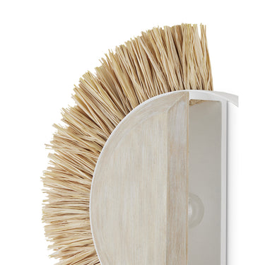 Currey & Company 5000-0204 Seychelles 1 Light Wall Sconce in Sugar White/Sandstone/Natural Raffia 2