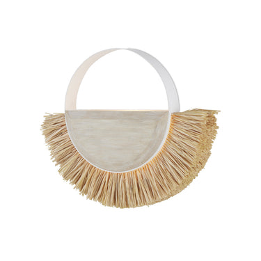 Currey & Company 5000-0204 Seychelles 1 Light Wall Sconce in Sugar White/Sandstone/Natural Raffia 3