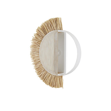 Currey & Company 5000-0204 Seychelles 1 Light Wall Sconce in Sugar White/Sandstone/Natural Raffia 4