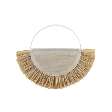 Currey & Company 5000-0204 Seychelles 1 Light Wall Sconce in Sugar White/Sandstone/Natural Raffia 5