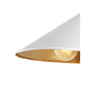 Currey & Company 5000-0205 Serpa Single 1 Light Wall Sconce in Gesso White/Contemporary Gold Leaf 2