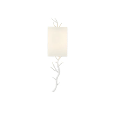 Currey & Company 5000-C2 Baneberry Wall Sconce in Gesso White 3