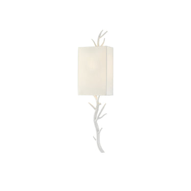Currey & Company 5000-C2 Baneberry Wall Sconce in Gesso White 7