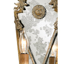 Currey & Company 5028 Napoli Wall Sconce in Gold Leaf/Majestic Silver Leaf/Antique Mirror 2