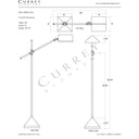 Currey & Company 51" Repertoire Adjustable Brass Floor Lamp 6