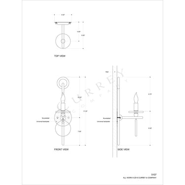 Currey & Company 5107 Sethos Wall Sconce 6