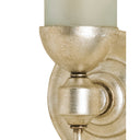 Currey & Company 5117 Pristine Silver Wall Sconce in Burnished Silver Leaf 2
