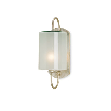 Currey & Company 5129 Glacier Silver Wall Sconce in Silver Leaf 1