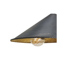 Currey & Company 5177 Serpa Single Wall Sconce in French Black/Gold Leaf 2