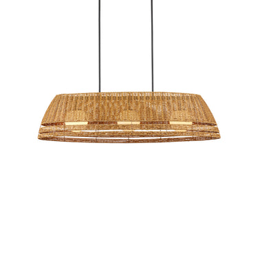 Currey & Company 52.75" Barbary Oval Outdoor 3-Light Chandelier 3