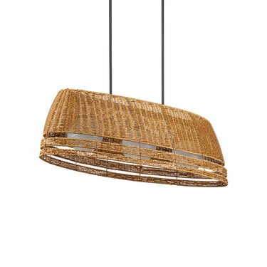 Currey & Company 52.75" Barbary Oval Outdoor 3-Light Chandelier 5