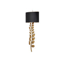 Currey & Company 5221 Birdwood Wall Sconce in Textured Gold Leaf/Satin Black 4