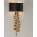 Currey & Company 5221 Birdwood Wall Sconce in Textured Gold Leaf/Satin Black 6