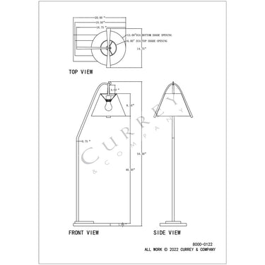 Currey & Company 54.5" Frey Black Floor Lamp 6