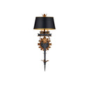Currey & Company 5412 Duke Wall Sconce in Zanzibar Gold Leaf/Zanzibar Black 3