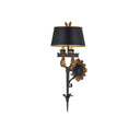 Currey & Company 5412 Duke Wall Sconce in Zanzibar Gold Leaf/Zanzibar Black 4