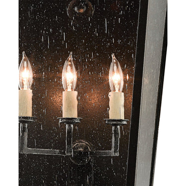 Currey & Company 5500-C1 Bening Outdoor Wall Sconce in Midnight 2