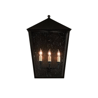 Currey & Company 5500-C1 Bening Outdoor Wall Sconce in Midnight 3