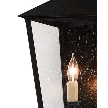 Currey & Company 5500-C1 Bening Outdoor Wall Sconce in Midnight 6