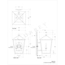 Currey & Company 5500-C1 Bening Outdoor Wall Sconce in Midnight 8