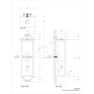 Currey & Company 5500-C2 Giatti Outdoor Wall Sconce in Midnight 12