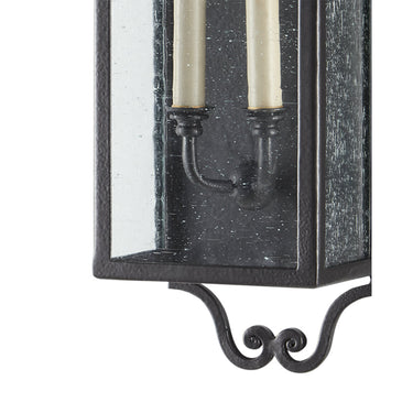 Currey & Company 5500-C2 Giatti Outdoor Wall Sconce in Midnight 6