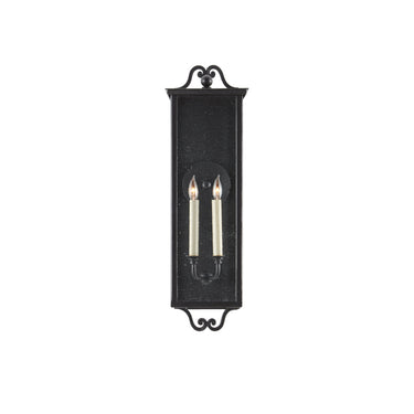 Currey & Company 5500-C2 Giatti Outdoor Wall Sconce in Midnight 7