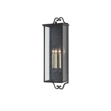 Currey & Company 5500-C2 Giatti Outdoor Wall Sconce in Midnight 1