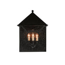 Currey & Company 5500-C3 Ripley Outdoor Wall Sconce in Midnight 3