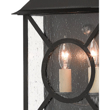 Currey & Company 5500-C3 Ripley Outdoor Wall Sconce in Midnight 6