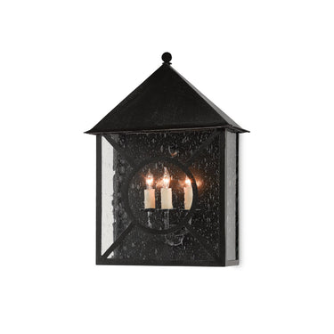 Currey & Company 5500-C3 Ripley Outdoor Wall Sconce in Midnight 1