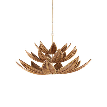 Currey & Company 56.25" Cubana Three-Tier 12-Light Chandelier 
