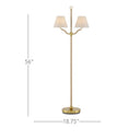 Currey & Company 56" Sirocco Brass 2-Light Rope Floor Lamp 4