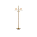 Currey & Company 56" Sirocco Brass 2-Light Rope Floor Lamp 